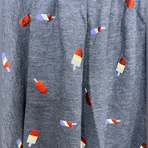 Girls Summer America 4th of July Cap Sleeve Shirt Red White Blue Popsicles #4044 - Picture 3 of 9